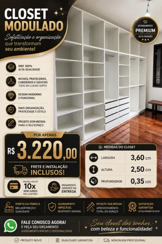 Closet em MDF completo!