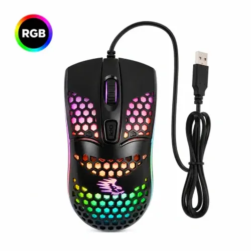 Mouse Gamer Yelandar M10 RGB 3000 DPI USB JX-M10 Ambidestro