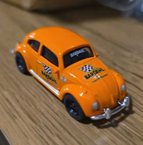 Miniatura Greenlight Fusca Bardahl Laranja 1:64 Loose