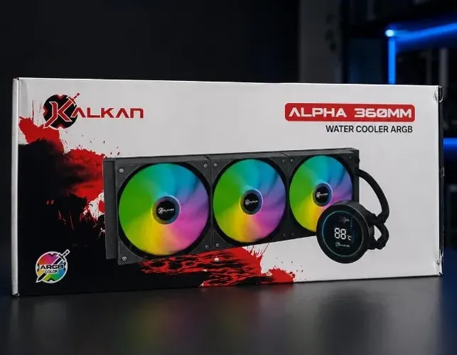 Water Cooler Gamer Kalkan Alpha 360 ARGB com display Preto KLK00048 (NOVO LACRADO)