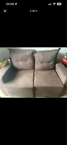 Sofá 2 Lugares Retrátil Lubeck Suede Marrom 140 cm ( Para Retirada