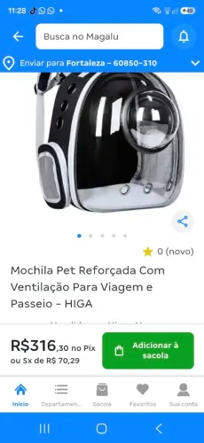 Mochila transparente para gatos