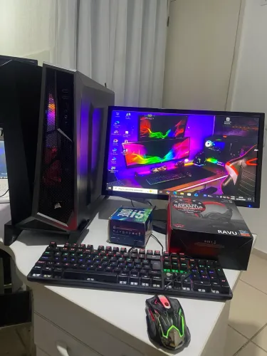 Pc gamer básico core i5 7400 7a geração 8 giga monitor 22 polegadas