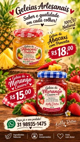 Geleia de morango caseira 