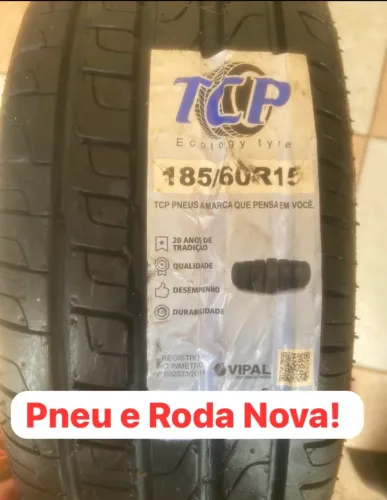 Pneu e Roda Aro 15-185/60 Novos! Para Fiat Strada/ Argo/ Cronos 