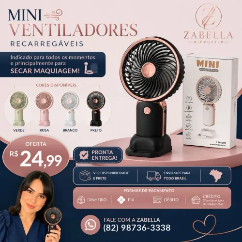 Mini Ventiladores para maquiagens