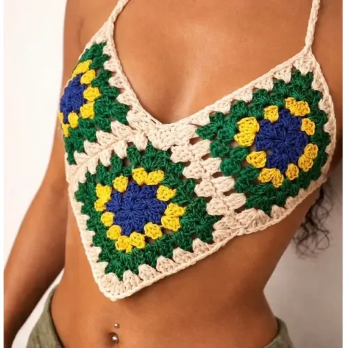 Cropped de Crochê- Brasil