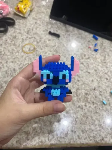 Lego Mini Bloco De Montar Stitch Desenho Animado colecionável kit