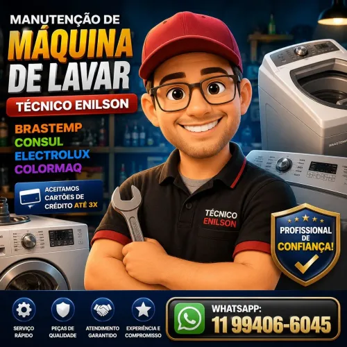 Consertos de máquina de lavar roupa a domicílio. 