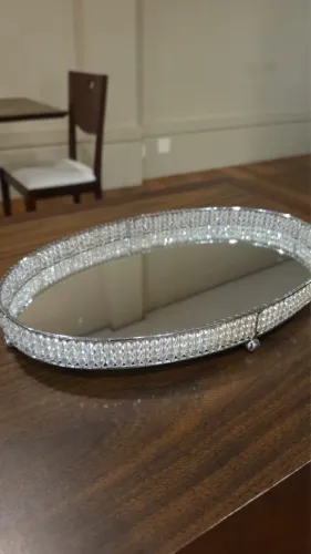 Bandeja de cristal e espelho - Maria pia casas