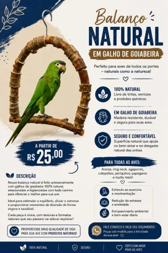 Balanços naturais para aves!