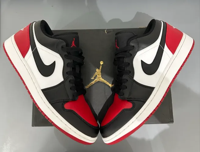? Air Jordan 1 Low Bred Toe