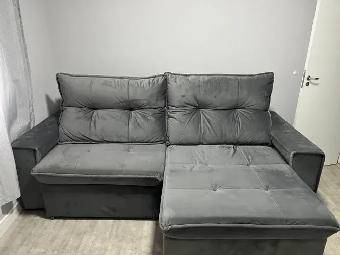 Sofa Retrátil 2.50cm cinza