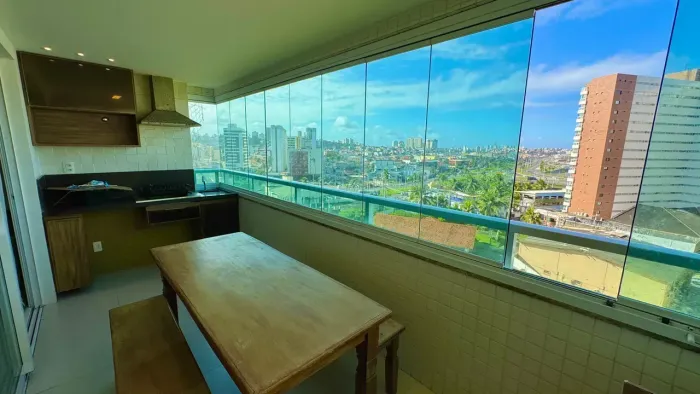 Apartamento 2 Quartos 1 Suite | Mobiliado e Decorado | Vista Mar | Varanda Gourmet
