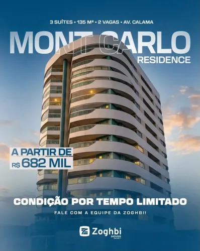 Mont Carlo Residence, 6 unidades com até 20% de desconto com 3 suítes, 2 vagas com 135 m²