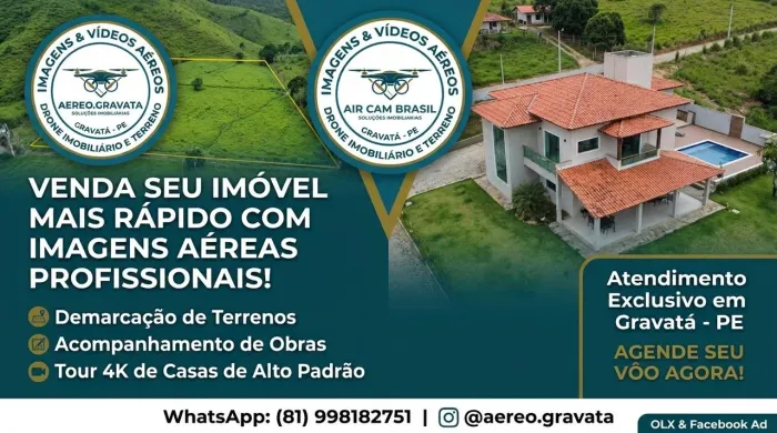 Venda Seu Imóvel ou Lote Mais Rápido em Gravatá com Filmagens Aéreas Profissionais ?