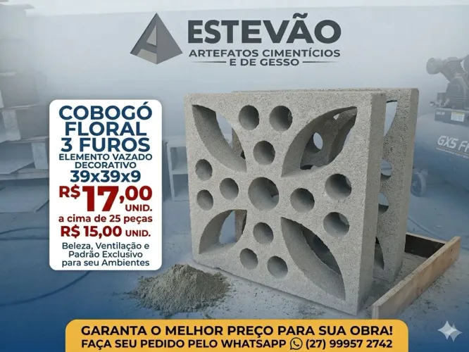 Cobogós vários modelos.