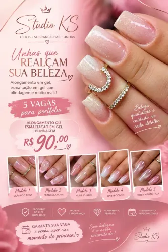 Modelo para portifólio unhas e cílios