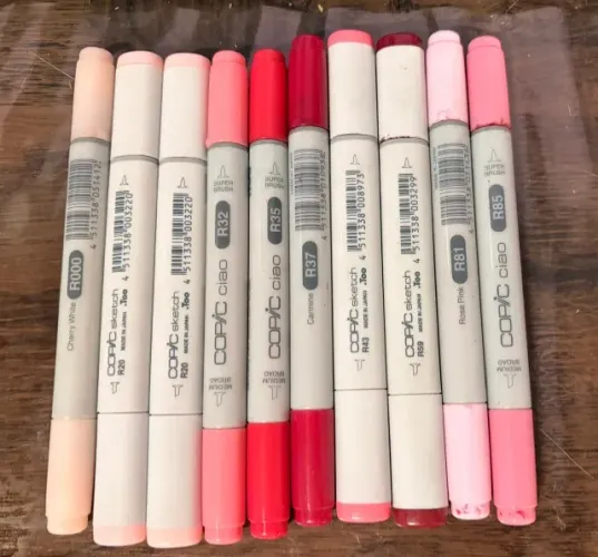 COPIC - VERMELHOS E ROSAS - 10 CANETAS