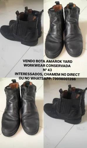 Vendo bota masculina amarok yard workwear conservada número 43
