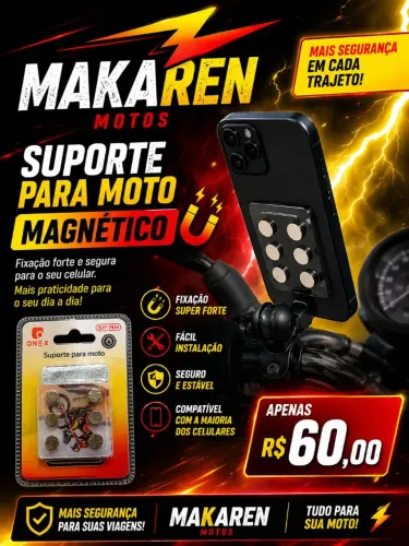 Suporte para celular magnético
