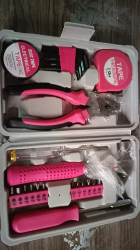 Kit de ferramentas rosa 2 modelos de maletas