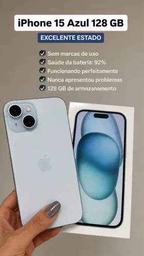 iPhone 15 Azul 128 GB - Excelente estado