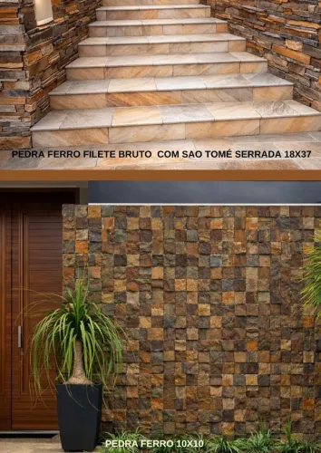 Pedra Decorativa Pedra Ferro 10x10 - Paredes, Fachadas e Entradas