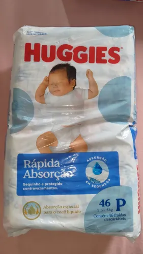 Fralda Huggies Tamanho P pacote 46 unidades