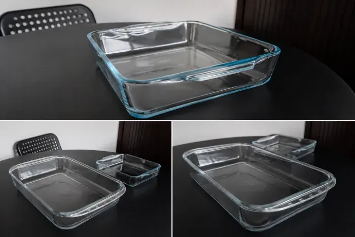 Travessas de Vidro - Kit com 2 Peças | Forno, Micro-ondas e Congelador