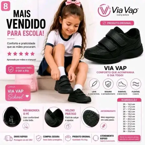 Tênis Via vap numeracao 25 ao 35 cada