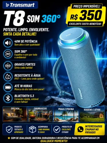 caixa de som TRONSMART T8