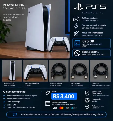 PLAYSTATION 5 825GB MÍDIA DIGITAL 