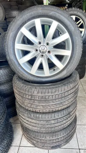 Rodas VW Jetta Aro 17 usada com pneus Remold novos 