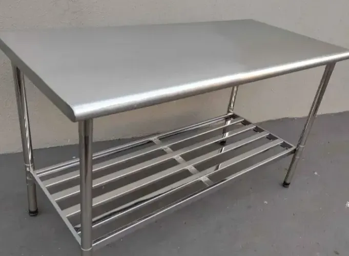 Mesa Grande Toda de inox Profissional Nova