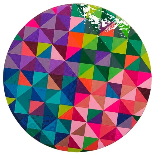 Quadro mandala decorativo em MDF com Resina 