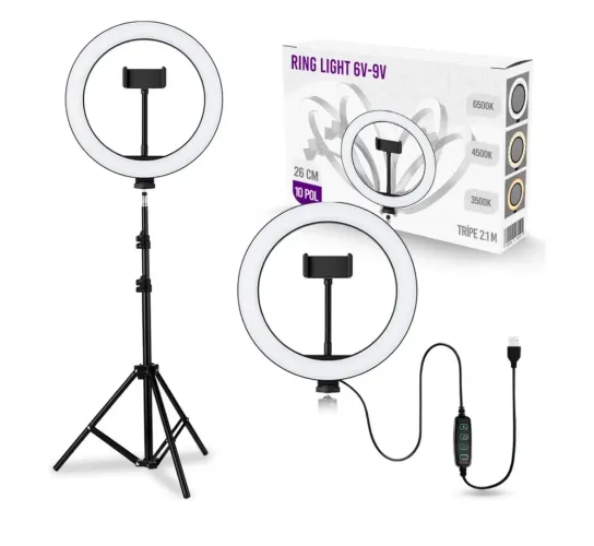 Ring Light com tripé
