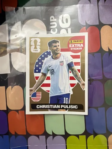 Christian Pulisic OURO - Adesivo extra Copa 2026