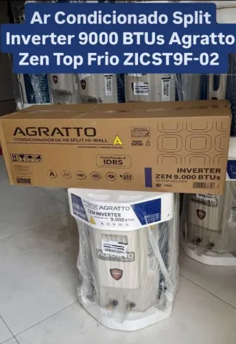 Ar condicionado agratto inverter zen top frio novo com garantia já instalado 
