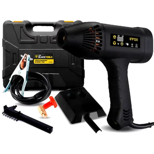 Pistola De Solda Inversora Mma 120a Portátil 60hz The Black Tools 220V