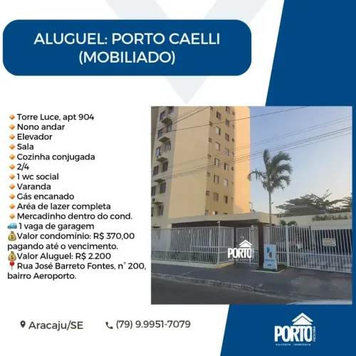 Imóvel para aluguel possui 47 metros quadrados com 2 quartos em Aeroporto - Aracaju - SE