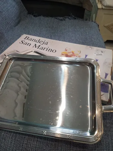 Bandeja de inox San Marino 28x38 nova sem uso no saco e caixa.