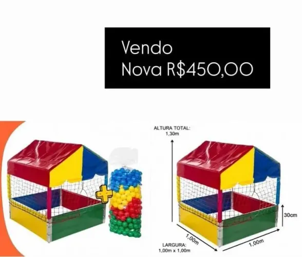 Vendo piscina de bolinhas de 1x1m