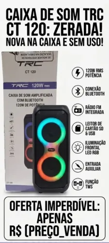 caixa de som tcr