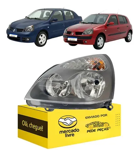 Farol Renault Clio 2004 2005 06 07 08 09 10 11 2012 Esquerdo Esquerdo/motorista