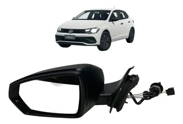 Retrovisor Esquerdo Manual C/ Pisca Polo Track 2025 (2 Fios)