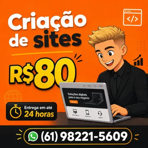 Criação & Desenvolvimento de Websites para Empresas e Autônomos R$80