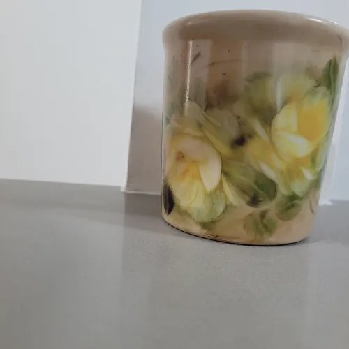 Cachepot/vaso pintado a mão 