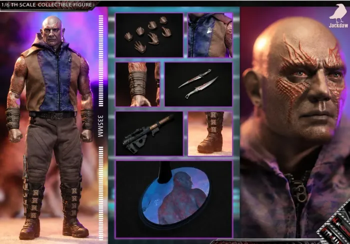 Figura 1/6 Drax the destroyer guardiões da galáxia não hot toys versão alternativa guardia
