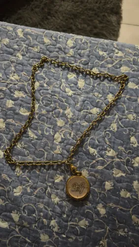 Corrente prata banhada a ouro